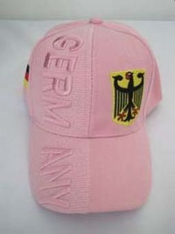 Hilkeys Deutschland Germany rosa Baseballcap mit Wappen bestickt Adler 