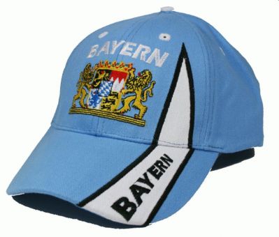 Hilkeys BAYERN Baseballcap mit Wappen hellblau bestickt Baseball Cap 
