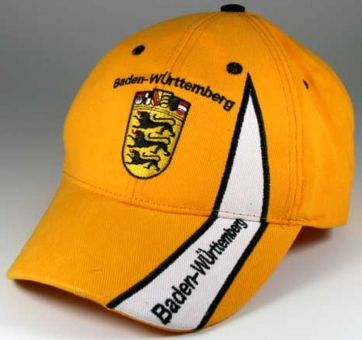 Hilkeys Baden Würtemberg Baseballcap gelb mit Wappen bestickt Baseball Cap 