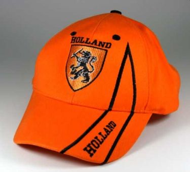 Hilkeys HOLLAND Baseballcap orange mit Wappen bestickt Baseball Cap Niederlande 