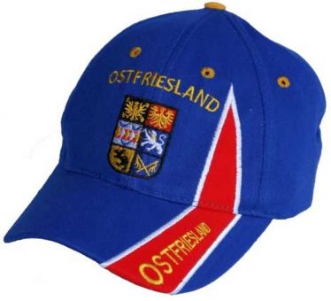 Hilkeys OSTFRIESLAND Baseballcap mit Wappen blau bestickt Baseball Cap 