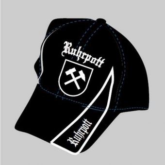 Hilkeys Ruhrpott schwarz weiß Baseballcap mit Wappen bestickt 