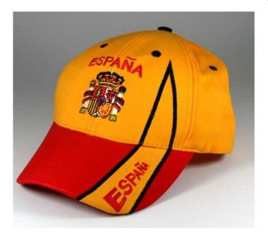 Hilkeys Spanien Espana Baseballcap mit Wappen gelb bestickt Baseball Cap 