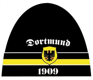 Mütze Dortmund 1909 mit Wappen gestickt Strickmütze schwarz gelb weiß warm Winter 
