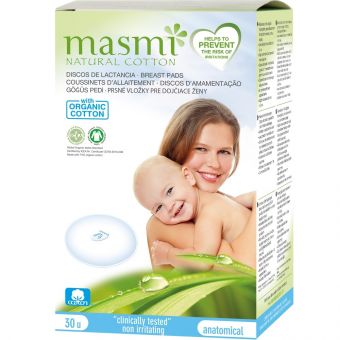 Masmi BIO Stilleinlagen 30er Packung 100% Bio Baumwolle Hypoallergen free from 