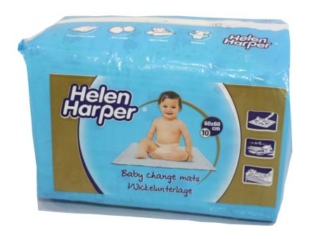 6x Helen Harper Baby Wickelunterlage 60x60cm 10er Packung 